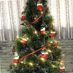 Maltese Dog Christmas Ornament – Cute White Dog in Stocking with Gold Hanging String, Resin Pet Figurine for Christmas Tree Decorations, 2025 Animal Ornaments