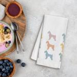 WFSM Schnauzer Kitchen Towels - Dog Mom Gifts, Decorative Hand Towels, 1624 Inches