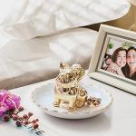 PUDDING CABIN Bulldog Ring Holder Dish, Gifts for Mom Valentines, Birthday Gift for Women Friend Girls Aunt Mothers Day Bridesmaid Wedding Engagement Xmas Gifts, Dog Mom Gifts for Women