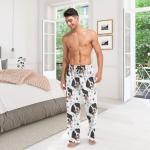 Dog Paws Pattern Men's Pajama Bottoms Bernese Mountain Dog Pants for Men Soft Men's Separate Bottoms Lounge Pants M