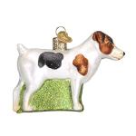 Old World Christmas Jack Russell Terrier Glass Blown Ornament for Christmas Tree, Handcrafted Holiday Decoration, Dog Collection