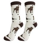 Pet Lover Socks - Fun - All Season - One Size Fits Most - For Women And Men – Dog Gifts (Chocolate Labrador)