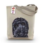 HIPPIE HOUND STUDIOS Labradoodle Tote Bag - Black Doodle Lover Gift - Labradoodle Golden Doodle Totes -Handmade in USA - Gifts for Mom - Goldendoodle Lovers - Grocery Bag - Beach Bag