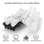 ACOOKEE Golden Retriever Dog Ice Cube Mold, 4 Hole Fun Shapes Large Golden Retriever Dog Ice Cube Tray for Whiskey,Cocktail,Bourbon, Cute Novelty Golden Retriever Gifts for Women, BPA Free