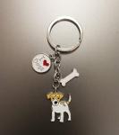 GEPAS Dog Keychain, Lovely Dog Key-ring Portable Metal Keychain Keyring Key Decor Car Keyring Decoration(Jack Russell)