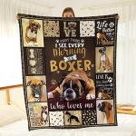Tupmnbry Boxer Dog Blanket Cute Puppy Throw Blanket Super Soft Flannel Throw Blanket Lightweight Fluffy Plush Fuzzy Bed Blanket for Cute Pet 50"X60"