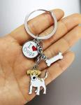 GEPAS Dog Keychain, Lovely Dog Key-ring Portable Metal Keychain Keyring Key Decor Car Keyring Decoration(Jack Russell)