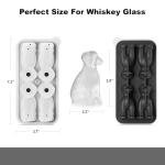 ACOOKEE Golden Retriever Dog Ice Cube Mold, 4 Hole Fun Shapes Large Golden Retriever Dog Ice Cube Tray for Whiskey,Cocktail,Bourbon, Cute Novelty Golden Retriever Gifts for Women, BPA Free