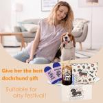 Dachshund Gifts for Women Dachshund Unique Gift Basket with Novelty Socks for Dog Mom Dog Lover Funny Bag Birthday Gifts Christmas Gifts for New Puppy Owners