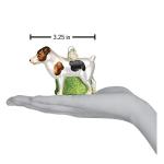 Old World Christmas Jack Russell Terrier Glass Blown Ornament for Christmas Tree, Handcrafted Holiday Decoration, Dog Collection