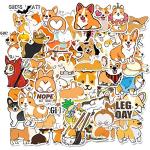 Welsh Corgi Pembroke Dog Stickers Decals 50Pcs Cute Fancy Pets Dogs Animal Accessories Waterproof Stickers for Laptop,Guitar,Water Bottles Stickers for Kids Teens (Welsh Corgi Dog)
