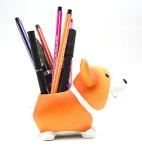 MONMOB Creative Corgi Pen Pencil Brush Holder Pot Stylish Storage Container Desk Accessories Organizer Decoration Succulent Plant Pot Office School Gift