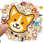 Welsh Corgi Pembroke Dog Stickers Decals 50Pcs Cute Fancy Pets Dogs Animal Accessories Waterproof Stickers for Laptop,Guitar,Water Bottles Stickers for Kids Teens (Welsh Corgi Dog)