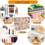 DOOX Corgi Makeup Bags with Lining, Funny Cosmetic Bags Pencil Pouch - Double-Sided Print - Double-Sided Print - Cute Birthday & Christmas Corgi Gifts for Daughter,Sister, Women