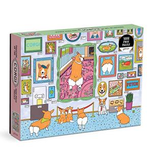 Galison Museum of The Corgi 1000 Piece Puzzle from Galison - 27" x 20" Jigsaw Puzzle, Fun and Colorful Artwork, Thick and Sturdy Pieces, for The Dog Lover in Your Life