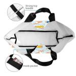 Qwalnely Corgi Tote Bag Beach Canvas Travel Bag for Women, Shopping Bag Gifts for Corgi Lover