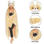 Moyel Corgi Blanket for Women Funny Cute Soft Warm Fluffy Fuzzy Wearable Blanket Hoodie Corgi Gifts for Corgi Lovers Mom Girlfriend Wife Friend Sister for Christmas Birthday