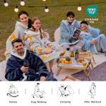 Bedsure Wearable Blanket Hoodie, Sherpa Hooded Blanket Printed for Adult & Kids as Gifts for Women, Mom Gifts Sherpa Hoodie, Standard, Corgi, Silver Grey