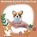 Zelaxeyi Corgi Gifts for Corgi Lovers,Positive Crochet Animals,Inspiring Mini Cute Corgis Decor Gifts for Good Friends