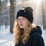 Corgi Dog Lover Beanie Winter Warm Cute Dog Embroidery Beanie with Greeting Card Gift Box for Women Men Gift Caring Corgi