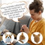 Zelaxeyi Corgi Gifts for Corgi Lovers,Positive Crochet Animals,Inspiring Mini Cute Corgis Decor Gifts for Good Friends