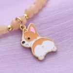 Melix Home Corgi Natural Stone Bracelets For Corgi Lovers Cute Gifts for Friends Women Sister Friendship Gift