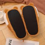 seemehappy Women Fuzzy Corgi Slippers Non-Slip Novelty Plush Animal Slippers Warm Comfy Bedroom House Shoes Gift-Brown