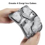 Nax Caki Corgi Dog gifts 3D Ice Cube Mold Fun Shapes, Large Craft Ice Mold, Big Dog Ice Cube Trays for Whiskey Cocktails Bourbon