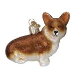 Old World Christmas Pembroke Welsh Corgi Glass Blown Ornament for Christmas Tree, Handcrafted Holiday Decoration, Dog Collection