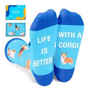 Funny Corgi Gifts - Novelty Corgi Socks for Women Men, Stocking Stuffers for Dog Mom Dad