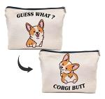 IWXYI Corgi Dog Make up Bag,Corgi Gifts For Corgi Lovers,Cute Corgi Make up Bag,Corgi Gifts