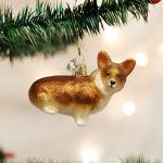 Old World Christmas Pembroke Welsh Corgi Glass Blown Ornament for Christmas Tree, Handcrafted Holiday Decoration, Dog Collection