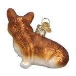 Old World Christmas Pembroke Welsh Corgi Glass Blown Ornament for Christmas Tree, Handcrafted Holiday Decoration, Dog Collection