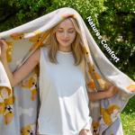 Bedsure Cute Dog Blanket for Kids as Birthday Gifts - Corgi Gifts for Corgi Lovers Girls Boys Women Teens, GentleSoft Cozy Home Decor Animal Pattern Blankets for Couch Sofa Bed Camping, Grey, 50x60