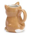 Burton Corgi Coffee Mug with Gift Box, Brown Porcelain Ceramic Cup with Handle, 10 oz Capacity