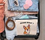 IWXYI Corgi Dog Make up Bag,Corgi Gifts For Corgi Lovers,Cute Corgi Make up Bag,Corgi Gifts
