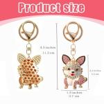 Kccsnio Sparkly Corgi Puppy Keychain for Women & Girls, Cute Dog Charm for Backpacks and Purses, A thoughtful gift for Corgi lovers - Pink