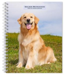 Golden Retrievers | 2026 6 x 7.75 Inch Spiral-Bound Wire-O Weekly Engagement Planner Calendar | New Full-Color Image Every Week | BrownTrout | Animals Dog Breeds Pets