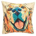 Redland Art Golden Retriever Throw Pillow Cover 18x18 Inch,Gifts for Dog Lovers Women, Unique Home Decor Gifts for Dog Owners & Art Lovers