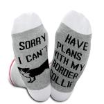 GJTIM 2PAIRS Border Collie Gift Sorry i Can't I Have Plan With Border Collie Socks For Border Collie Dog Lover (Plans With Border Collie)