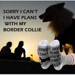GJTIM 2PAIRS Border Collie Gift Sorry i Can't I Have Plan With Border Collie Socks For Border Collie Dog Lover (Plans With Border Collie)