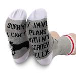 GJTIM 2PAIRS Border Collie Gift Sorry i Can't I Have Plan With Border Collie Socks For Border Collie Dog Lover (Plans With Border Collie)