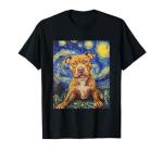 Pittie Van Gogh Starry Night Graphic Tee