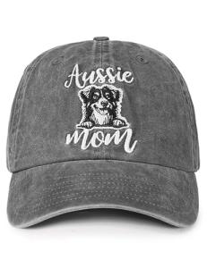 Vintage Aussie Dog Mom Baseball Cap, Adjustable Hat
