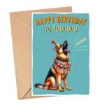 Funny German Shepherd Birthday Card for Dog Lovers