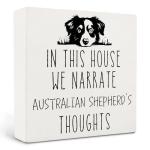 Australian Shepherd Wooden Decor Sign, 5" x 5