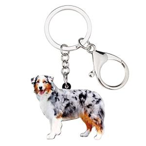 Acrylic Australian Shepherd Keychain for Dog Lovers