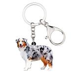Acrylic Australian Shepherd Keychain for Dog Lovers