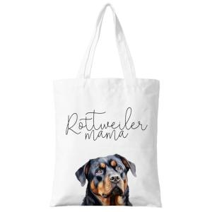 Rottweiler Mama Canvas Tote Bag for Dog Lovers