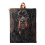 Cozy Rottweiler Blanket for Home Decor 60"x50